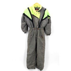Vintage Ski West Suit One Piece Snowsuit Snow Bib Snowboard Kid Boys Youth M
